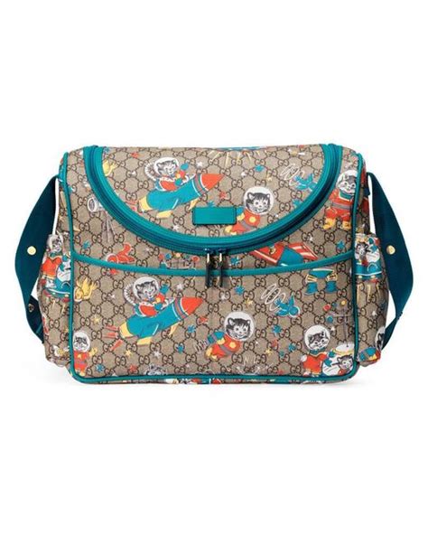 gucci diaper bag space print|gucci diaper bag for less.